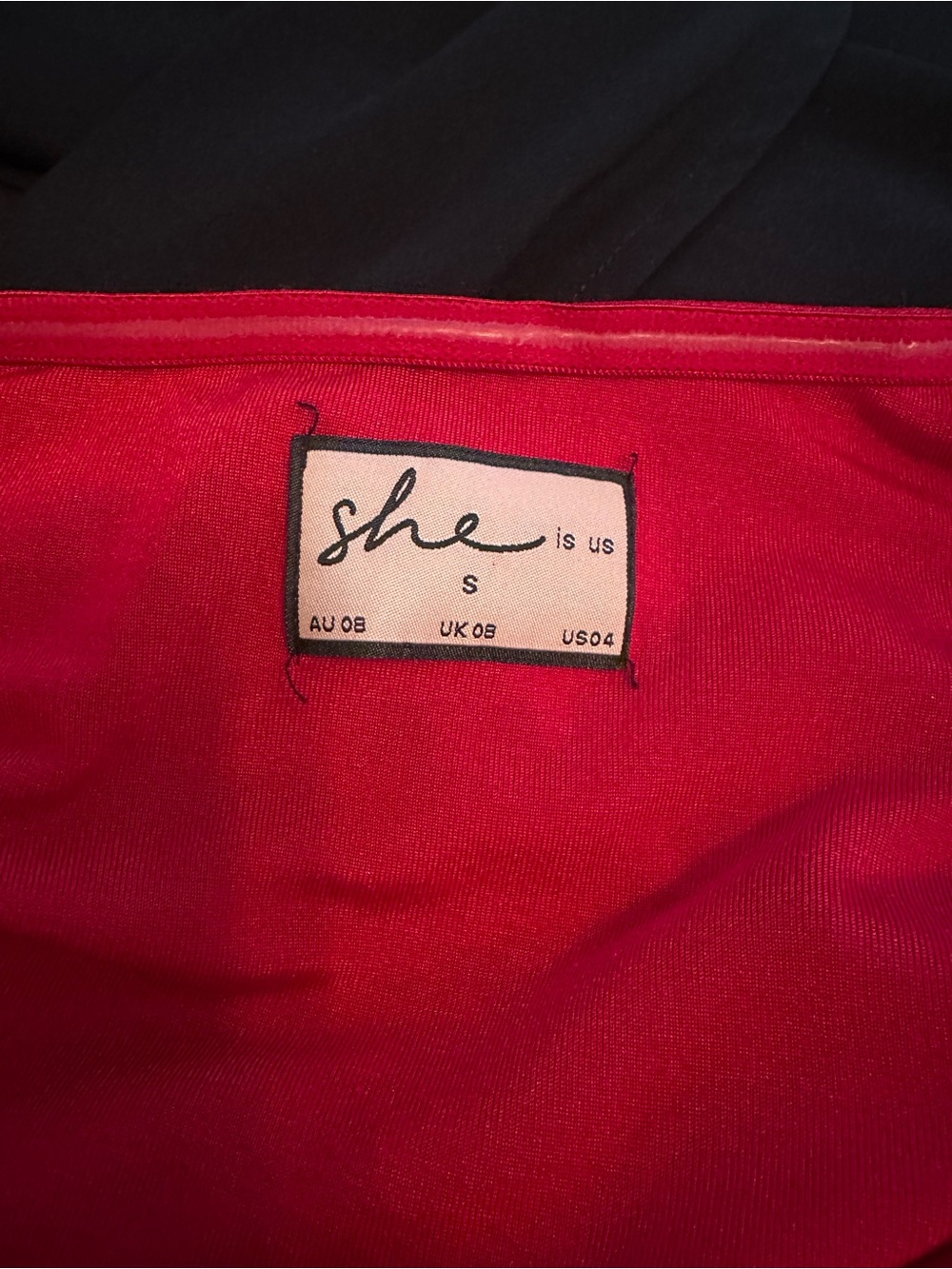 Red One-Shoulder Mini Dress - Picture 3 of 3